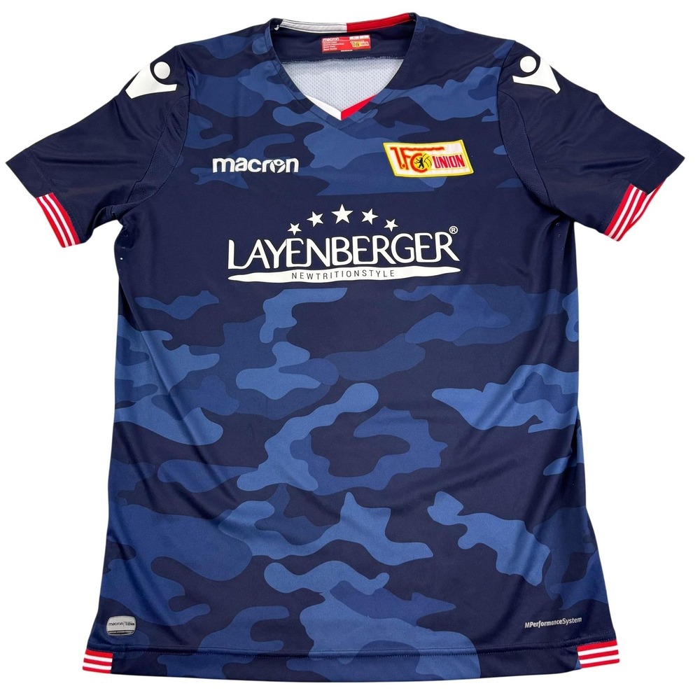 1 FC Union Berlin Jersey Mens Large Blue Soccer Football Macron Layenberger